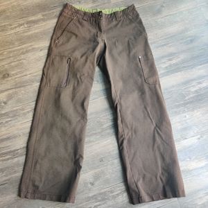 Title Nine Brown Cargos Stretch Straight Leg Pants Women's 4